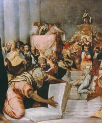 Cristo entre los doctores, principios de 1540